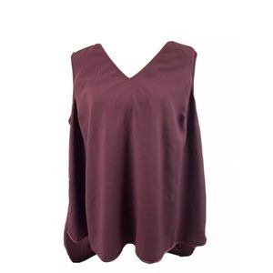 Plum Purple Lane Bryant Plus Size 18 Sleeveless Bl